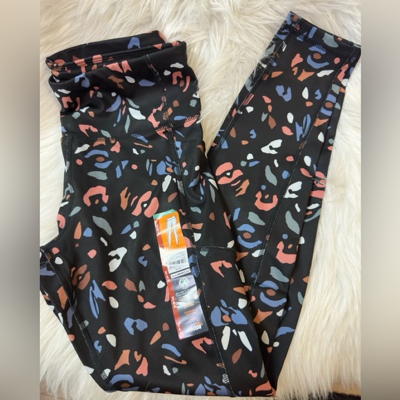 Avia Pants - NWT Avia Black and‎ Multicolor Leggings Size M